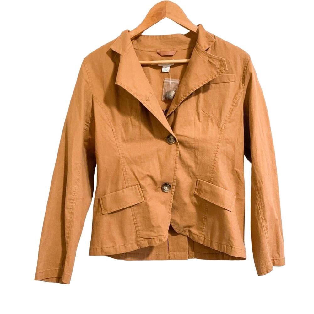 Sundance NEW Journeyer Belted Linen Blend Short Trench Coat Jacket Brown Size PS - Picture 3 of 12
